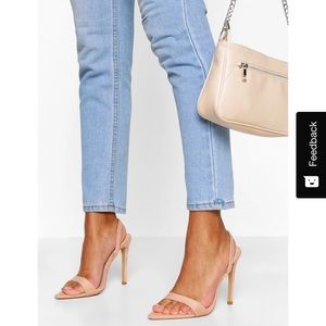 Brand New BooHoo Pointed Toe Slingback Heels